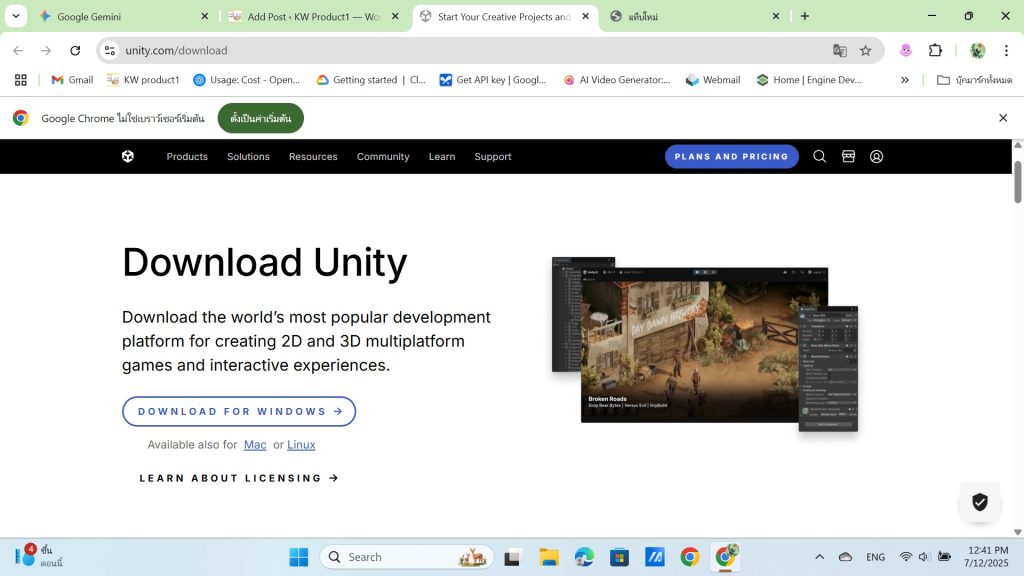 Download Unity